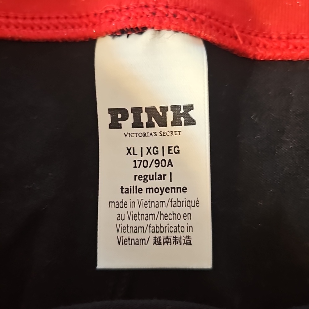 PINK Red & Blaxk Leggings Size XL - Picture 4 of 5